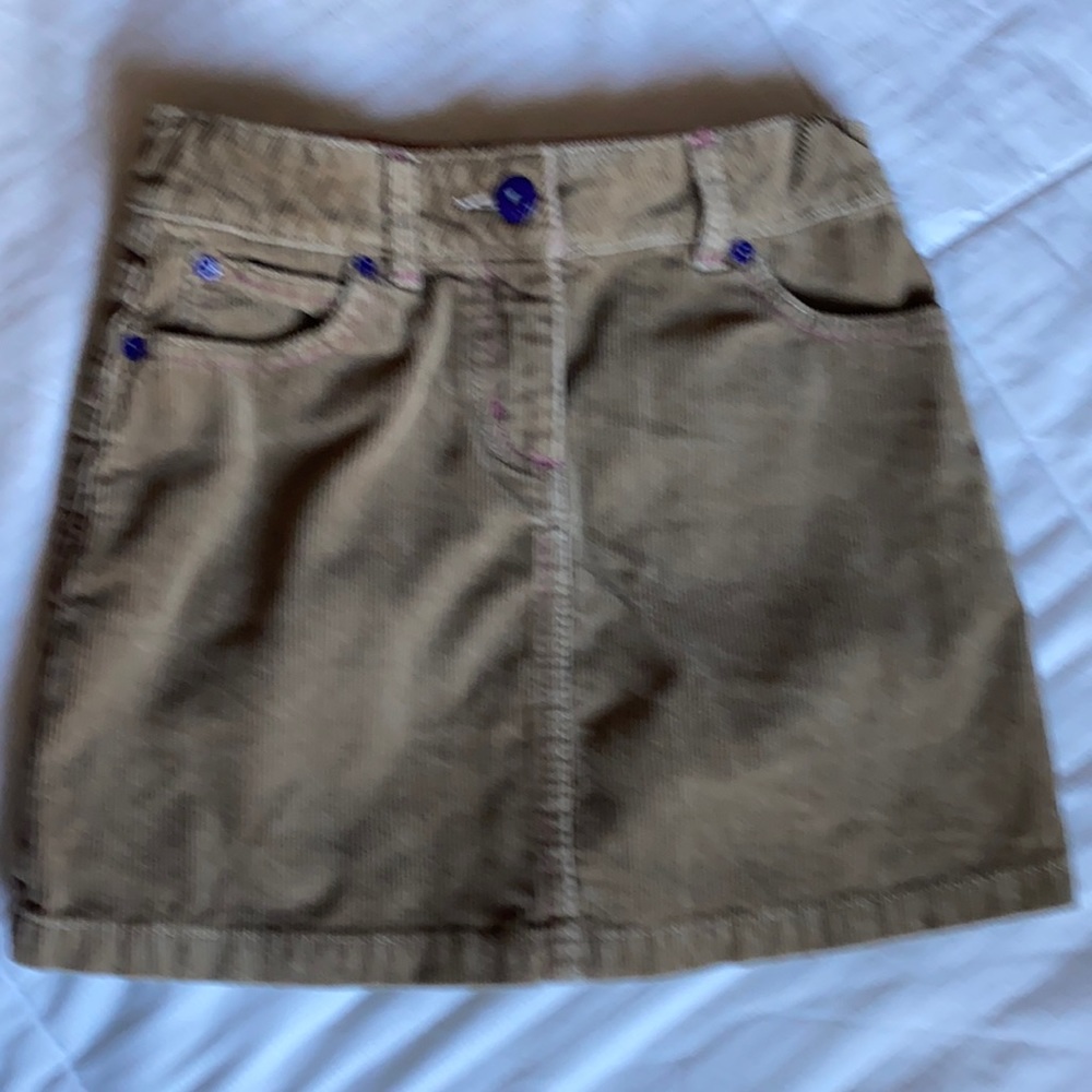 Mini Boden Corduroy Tan Skirt Size 9-10